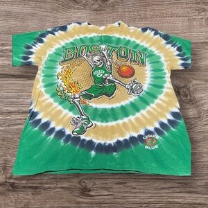 Grateful Dead dunker Boston Skeleton Basketball Tie-Dye T-Shirt